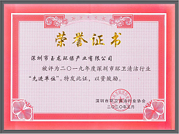 乐冠体育环保-深圳清协2019年度先进单位