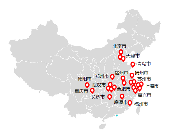 全国垃圾分类项目招标分布图-乐冠体育环保