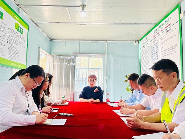 乐冠体育环保梅总视察黄江项目2