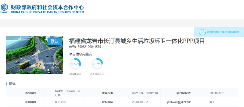 福建长汀环卫PPP项目发布-乐冠体育环保