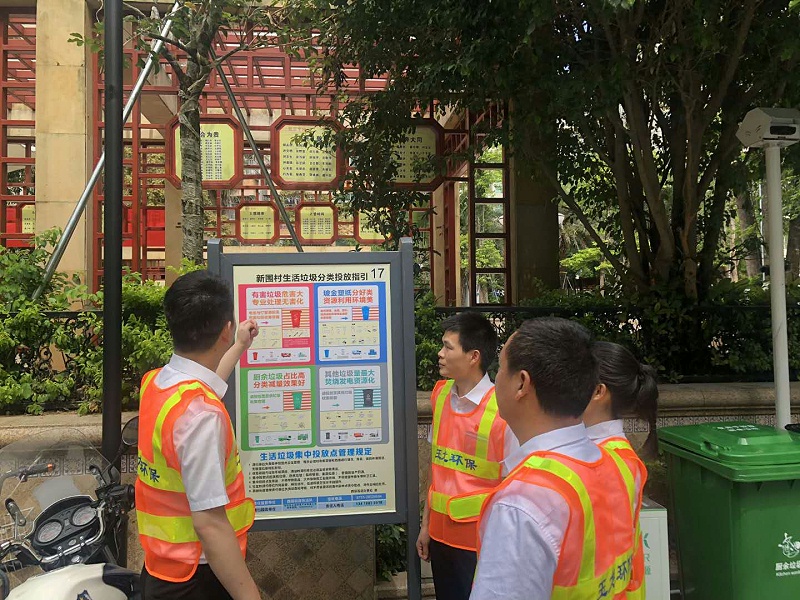 党员先锋现场学习垃圾分类-乐冠体育环保